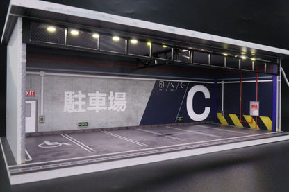 G-FANS 1:64 Garage with Lights Diorama Model 710022