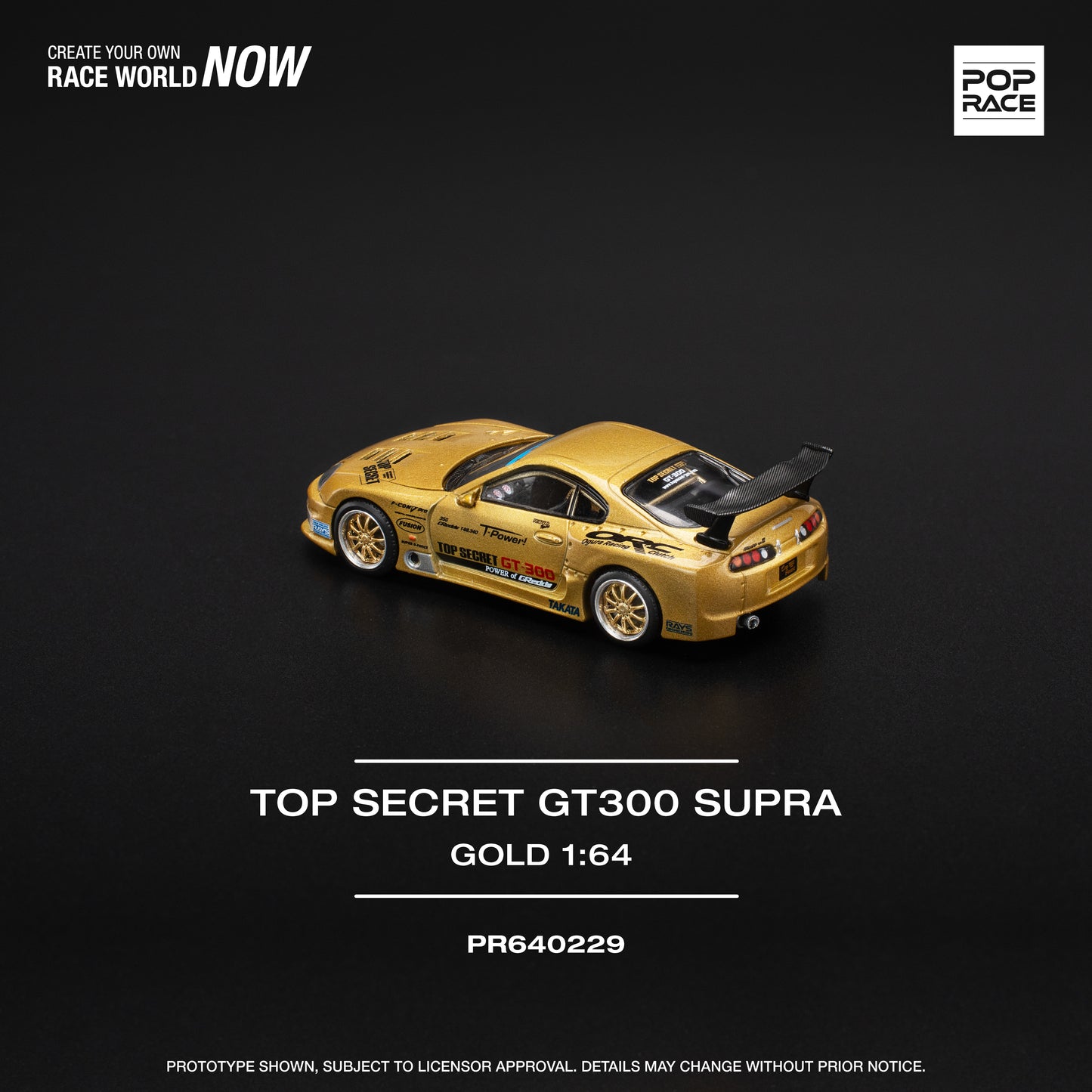 Pop Race 1:64 Toyota Supra Top Secret GT300 PR640229 (Preorder)