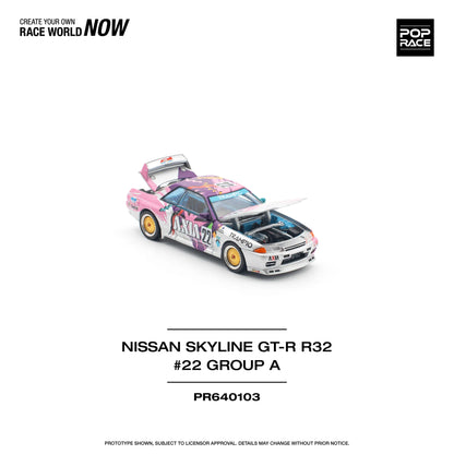 Pop Race 1:64 Nissan Skyline GT-R R32 #22 Axia Group A (Preorder)