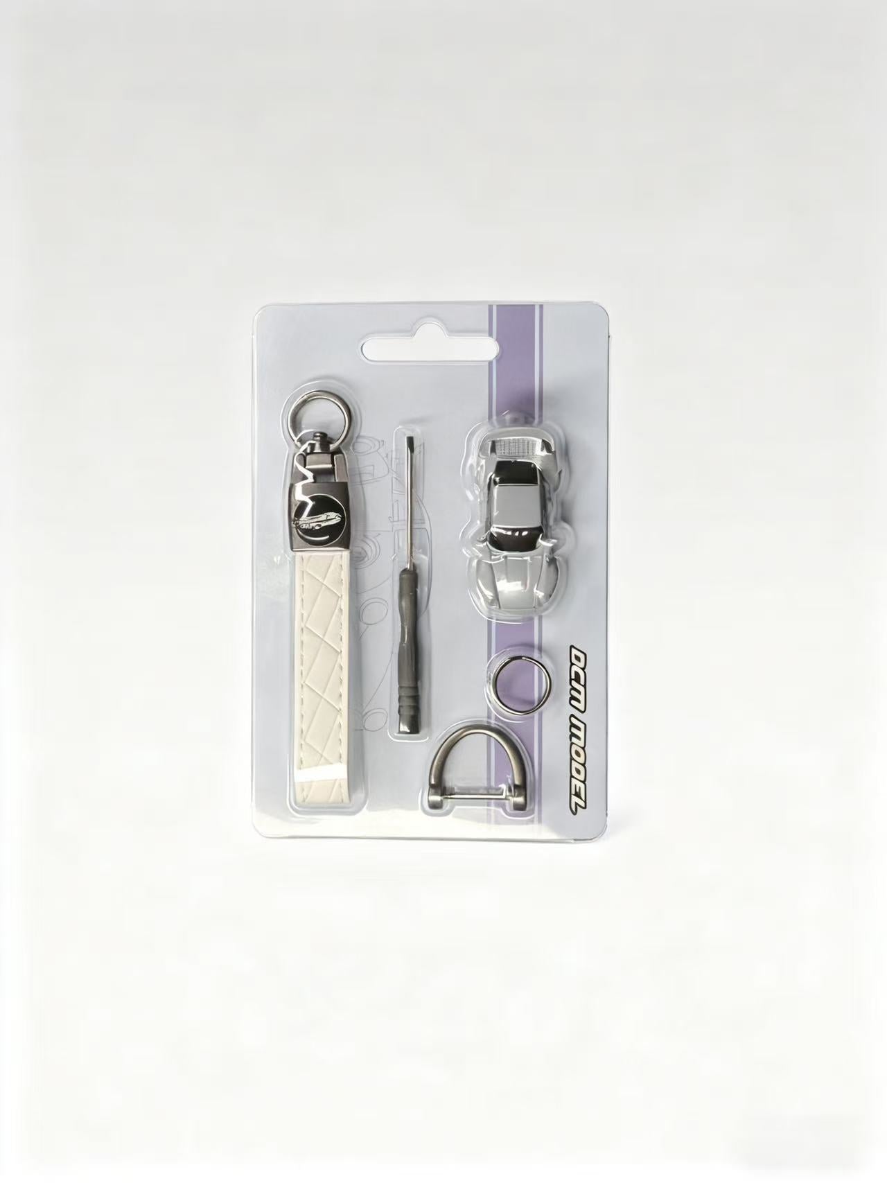 Set of dog training tools on a white background