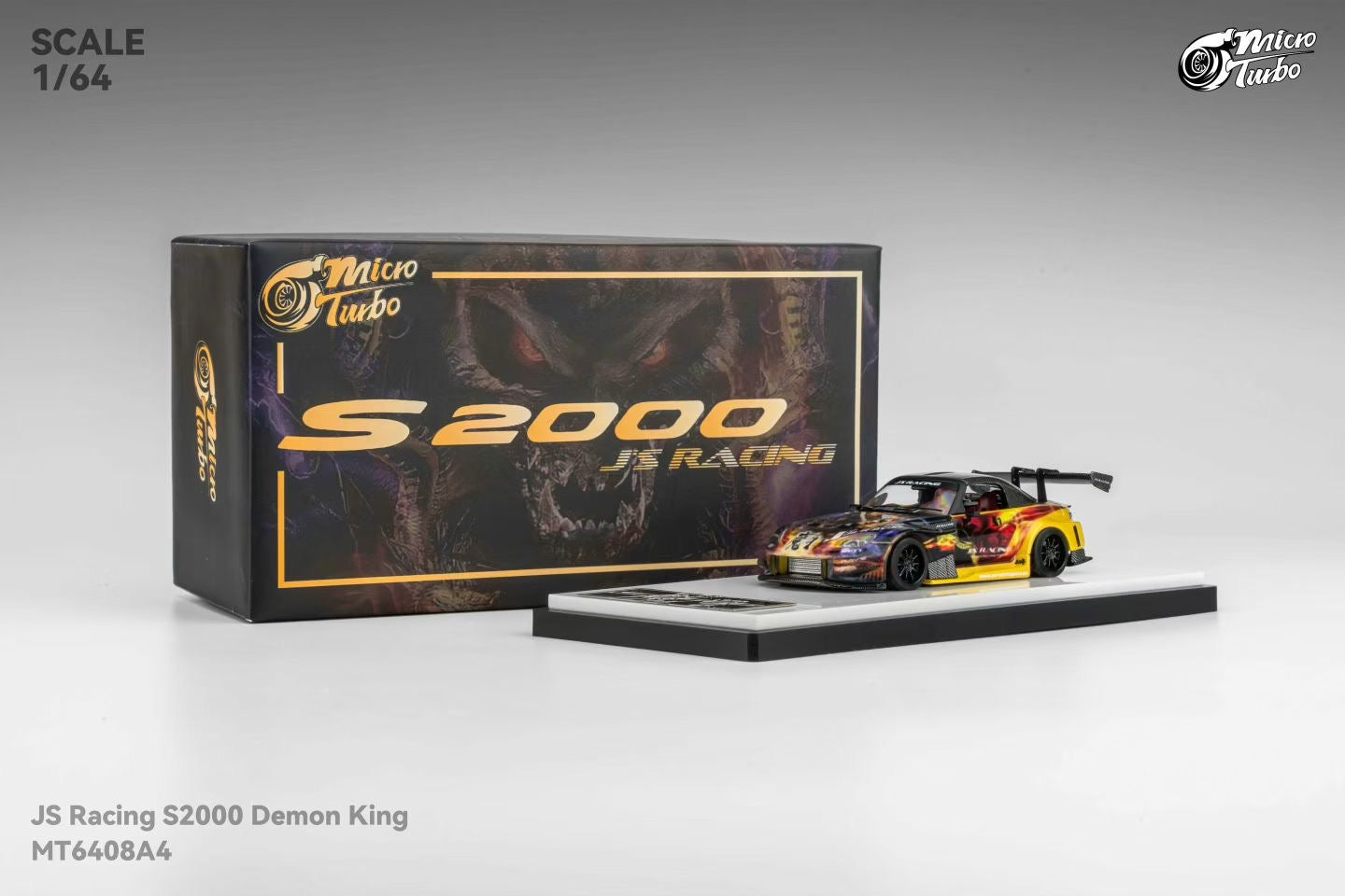 (Preorder) Microturbo 1:64 JS Racing S2000 Demon King MT6408A4