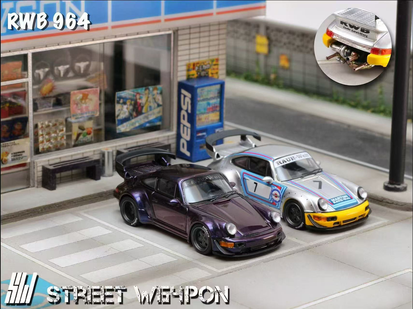 Street Weapon 1:64 RWB 964 Widebody [Midnight Purple/Maritini]