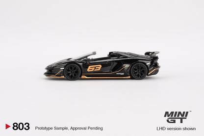 Mini GT 1:64 Lamborghini Aventador SVJ 63 Roadster Nero Aldebaran