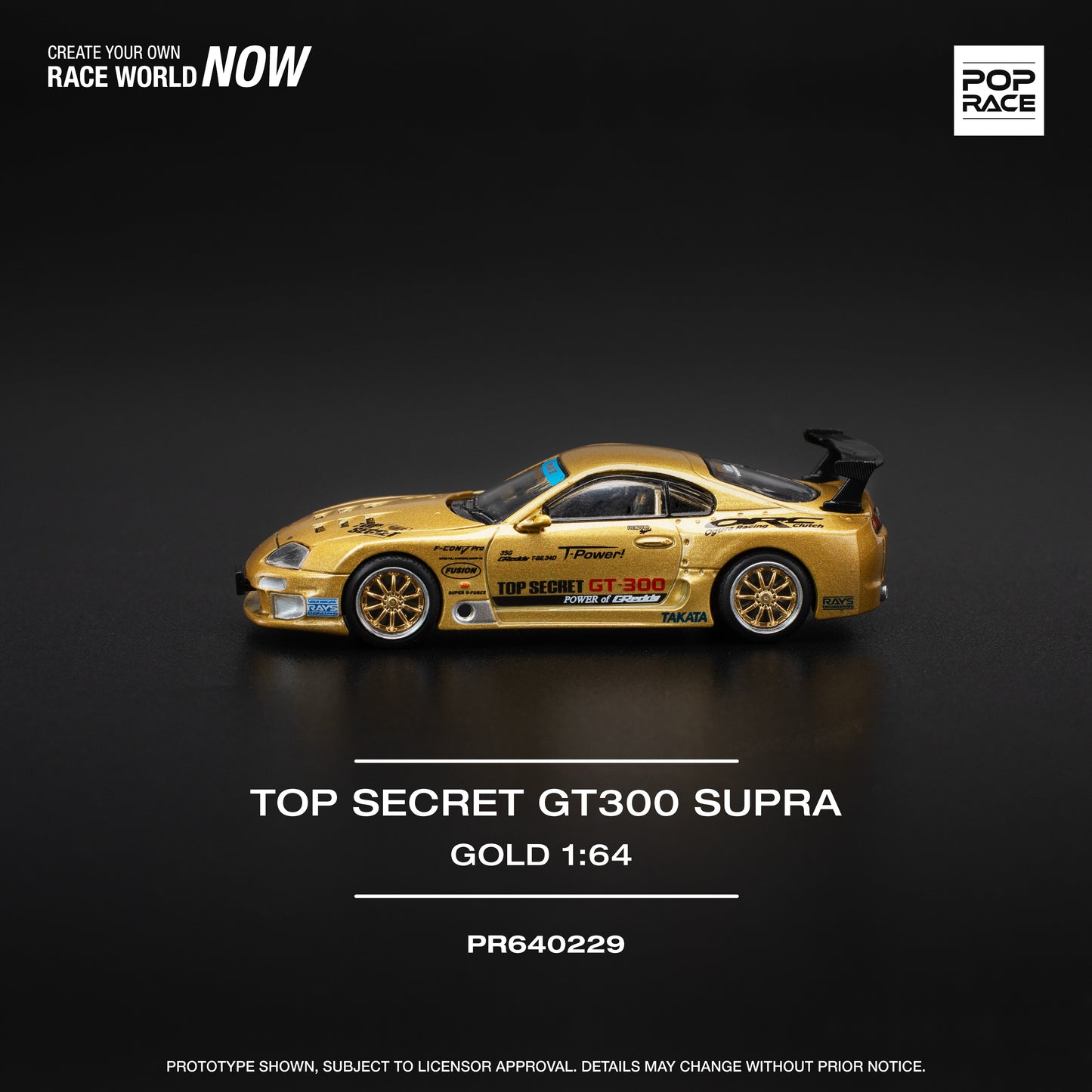 Pop Race 1:64 Toyota Supra Top Secret GT300 PR640229 (Preorder)
