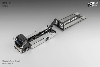 Microturbo 1:64 Custom Tow Truck - Black/Chrome