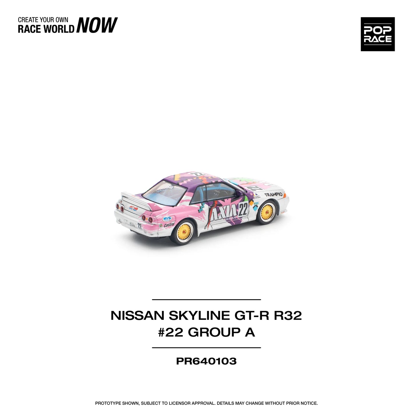 Pop Race 1:64 Nissan Skyline GT-R R32 #22 Axia Group A (Preorder)