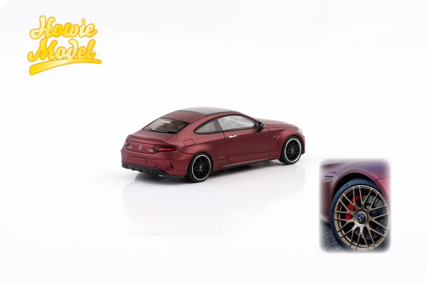 Model car with detailed wheels on a white background, featuring the 'Hobby Model' logo.