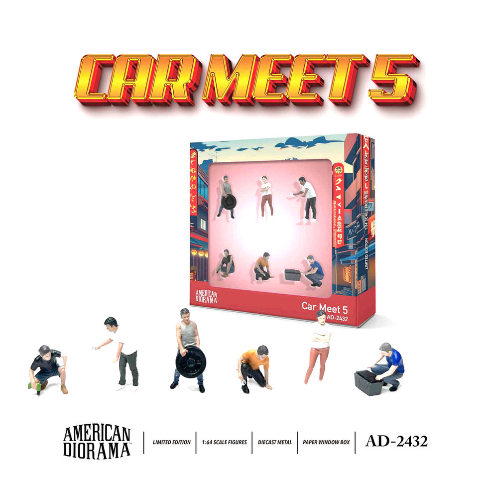 American Diorama 1:64 Figure set - Car Meet 5 AD-2432