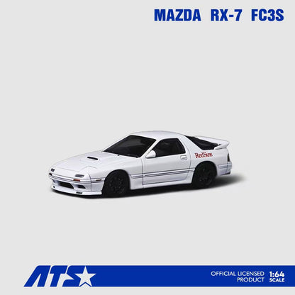 Model of a Mazda RX-7 FC3S car on a gray background with ATS branding.