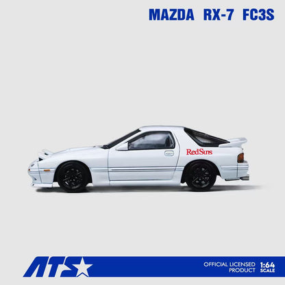Model of a Mazda RX-7 FC3S car on a gray background with ATS branding.