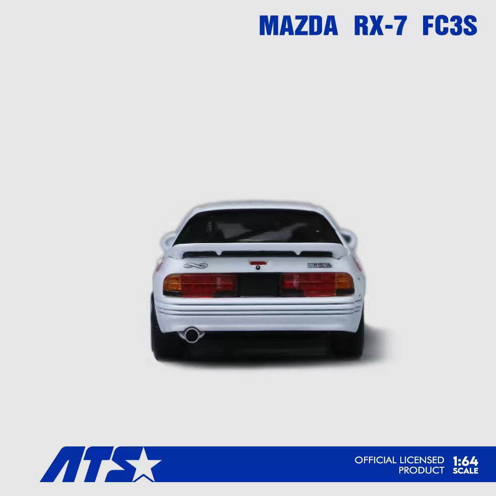 Model of a Mazda RX-7 FC3S car on a white background with ATS branding.