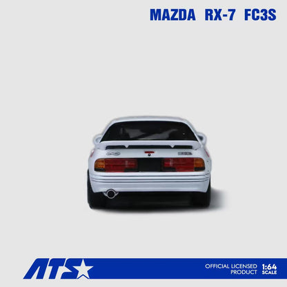 Model of a Mazda RX-7 FC3S car on a white background with ATS branding.