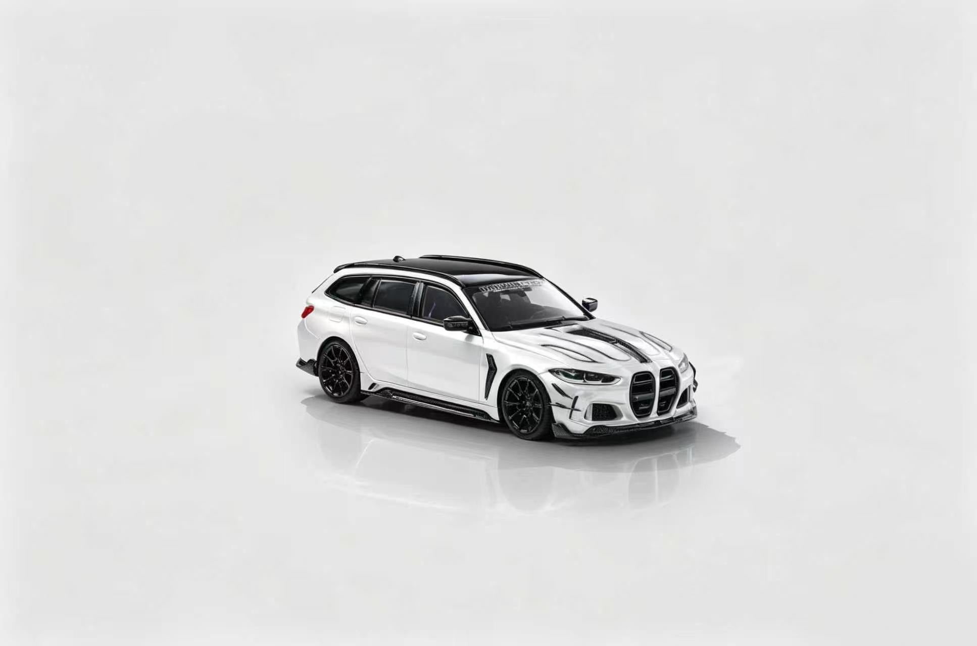 White car on a light gray background