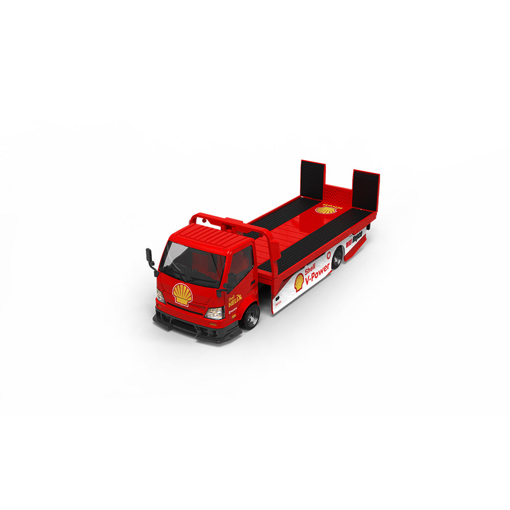 Shell Helix toy truck model on a white background