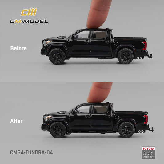 Model toy truck comparison labeled 'Before' and 'After' with CM-Model branding.