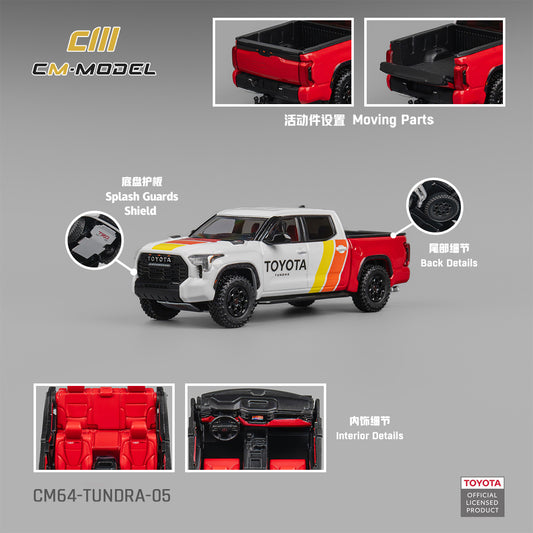 Model toy truck with detailed features on a gray background, featuring Toyota branding.
