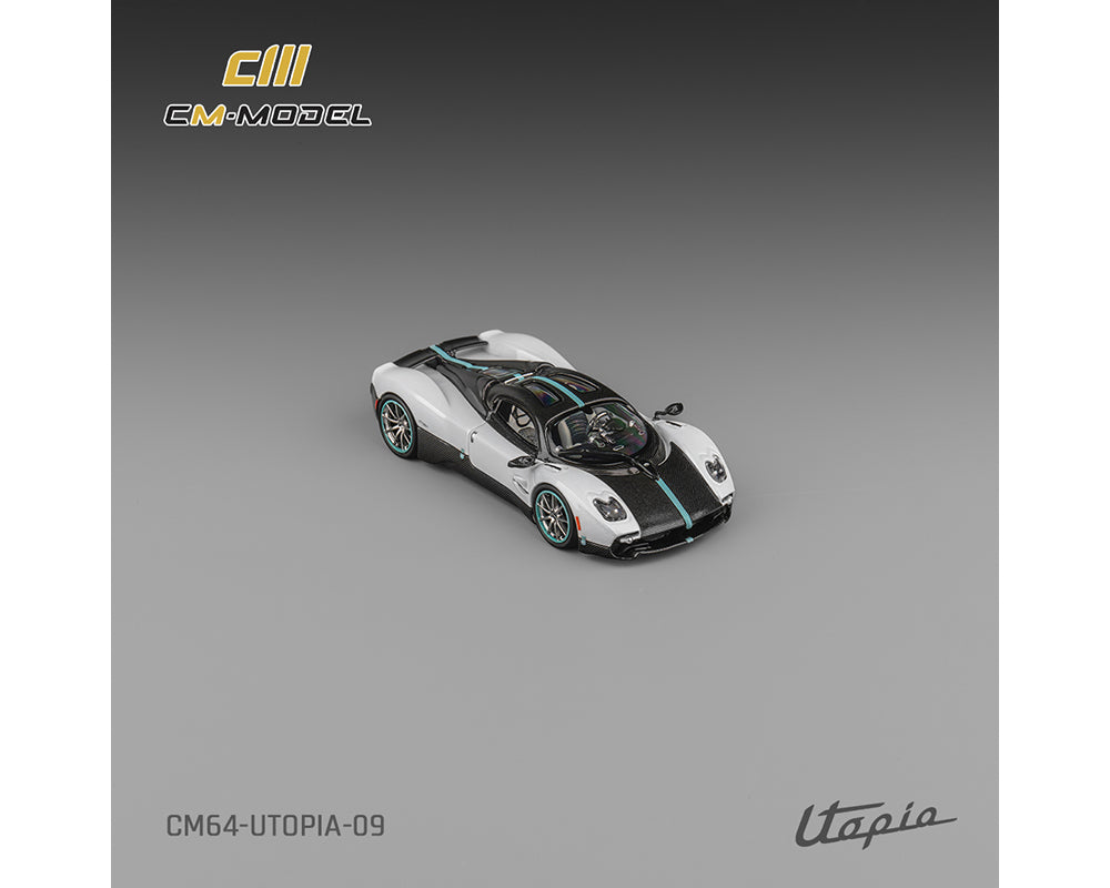 (Coming Soon) CM Model 1:64 Pagani Utopia – Pearl White with Carbon – Limited Edition CM64-UTOPIA-09