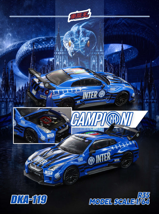(Preorder) Demon King Auto 1:64 Nissan GT-R R35 INTER MILAN Livery DKA-119