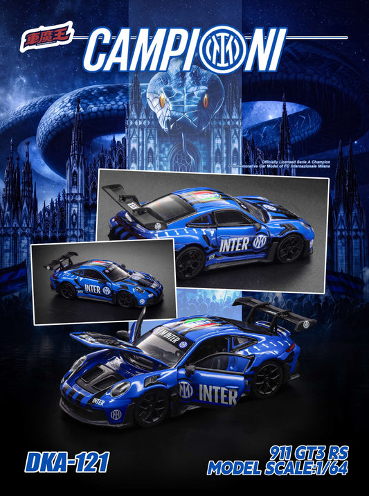 (Preorder) Demon King Auto 1:64 911 GT3 RS INTER MILAN Livery DKA-121