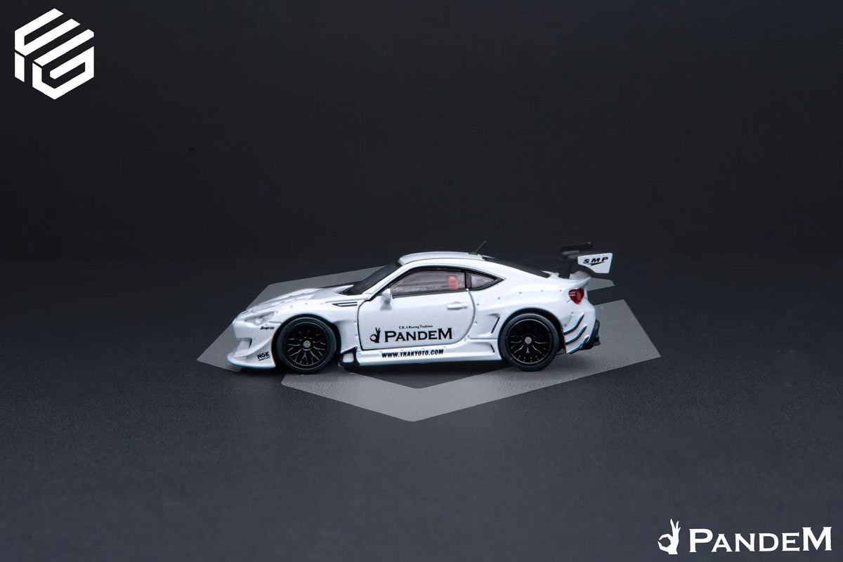 Model car with Pandem branding on a dark background