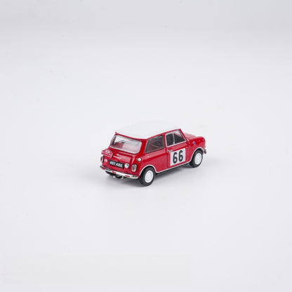 Red model car with the number 66 on a white background