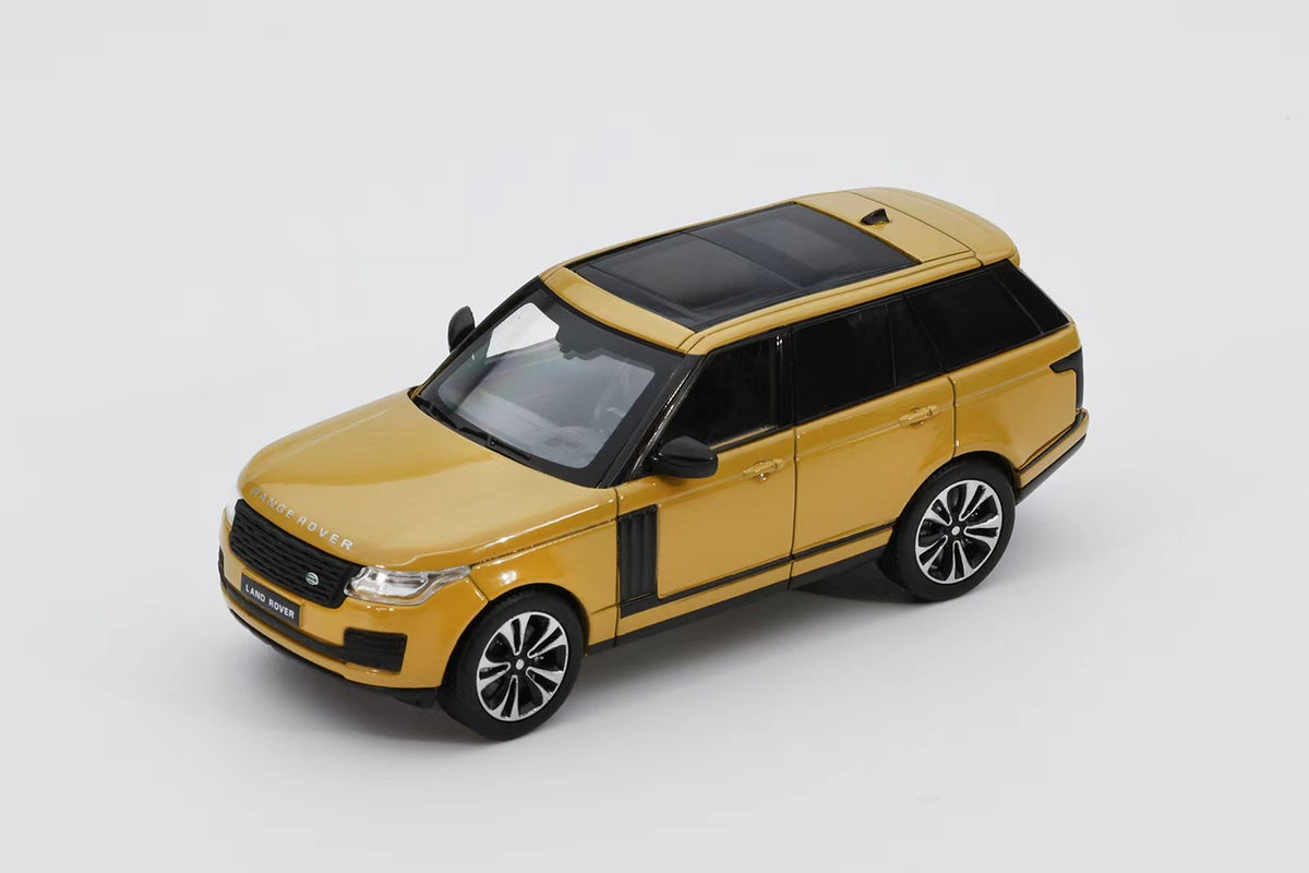 Yellow SUV model on a white background