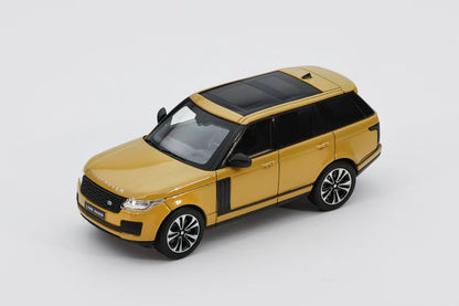 Yellow SUV model on a white background