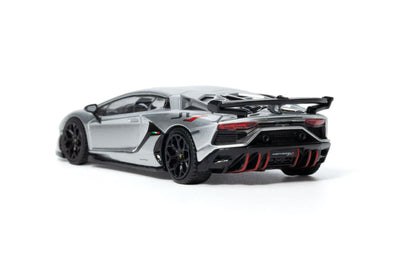 Model of a lamborghini svj on a white background