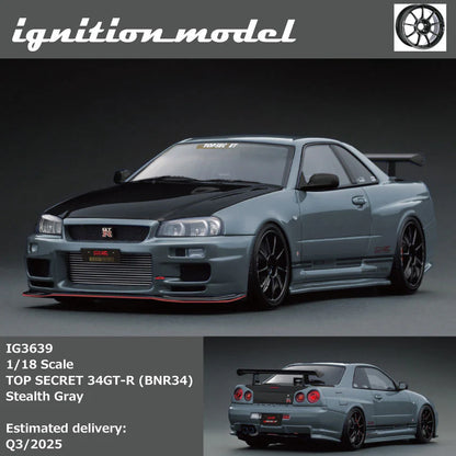 Ignition Model 1:18 Top Secret 34GT-R (BNR34) Stealth Gray IG3639