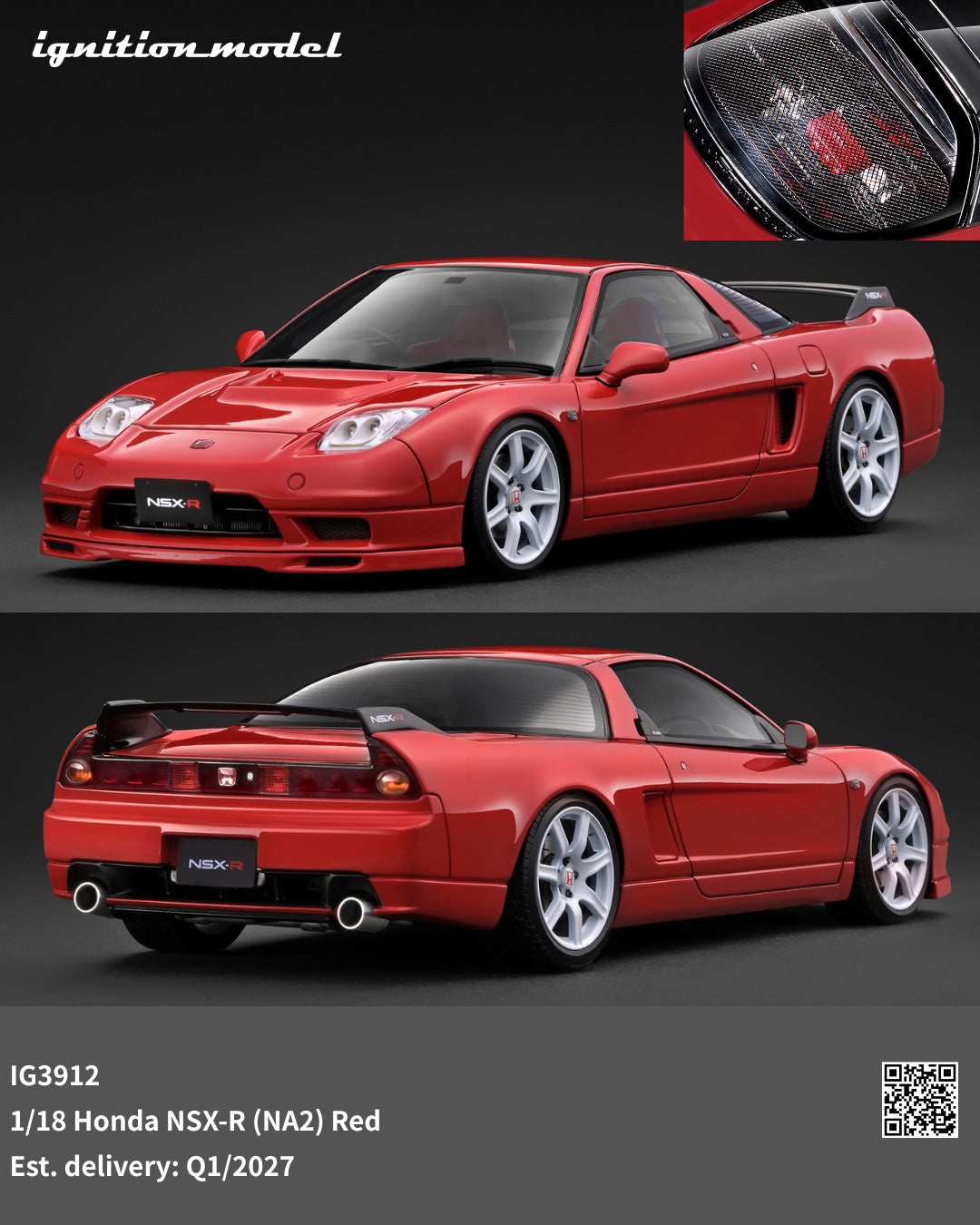 (Preorder) Ignition Model 1:18 Honda NSX-R (NA2) Red IG3912