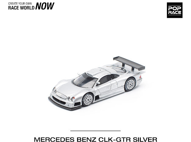 Pop Race 1:64 Mercedes-Benz AMG CLK GTR - Silver (Preorder)