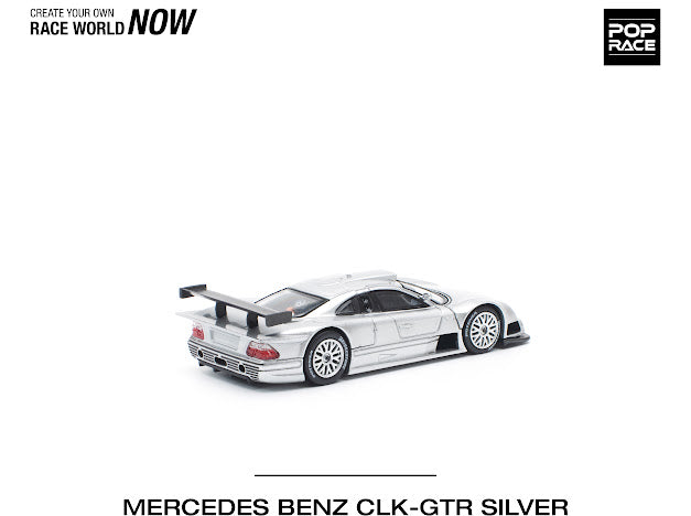 Pop Race 1:64 Mercedes-Benz AMG CLK GTR - Silver (Preorder)