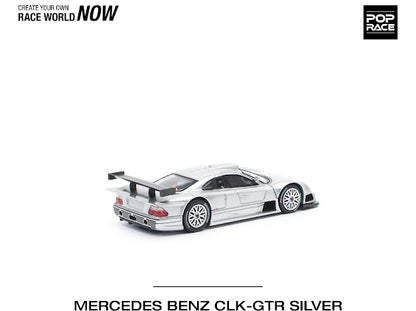Pop Race 1:64 Mercedes-Benz AMG CLK GTR - Silver (Preorder)
