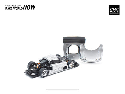 Pop Race 1:64 Mercedes-Benz AMG CLK GTR - Silver (Preorder)