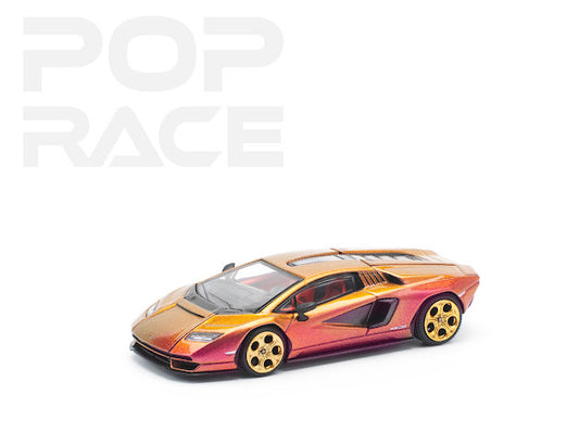 Pop Race 1:64 Lamborghini Countach LP 800-4 - Blu Hal (Preorder)