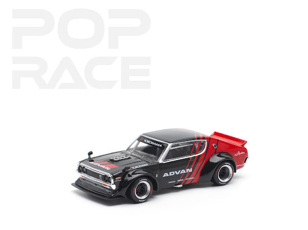 Pop Race 1:64 Skyline GT-R Drift (Kenmeri) - Advan Livery PR640199