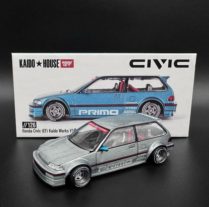 Kaido House x Mini GT 1:64 Honda Civic (EF) Kaido Works V1 – Tahitian Green [Chase]