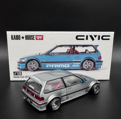 Kaido House x Mini GT 1:64 Honda Civic (EF) Kaido Works V1 – Tahitian Green [Chase]