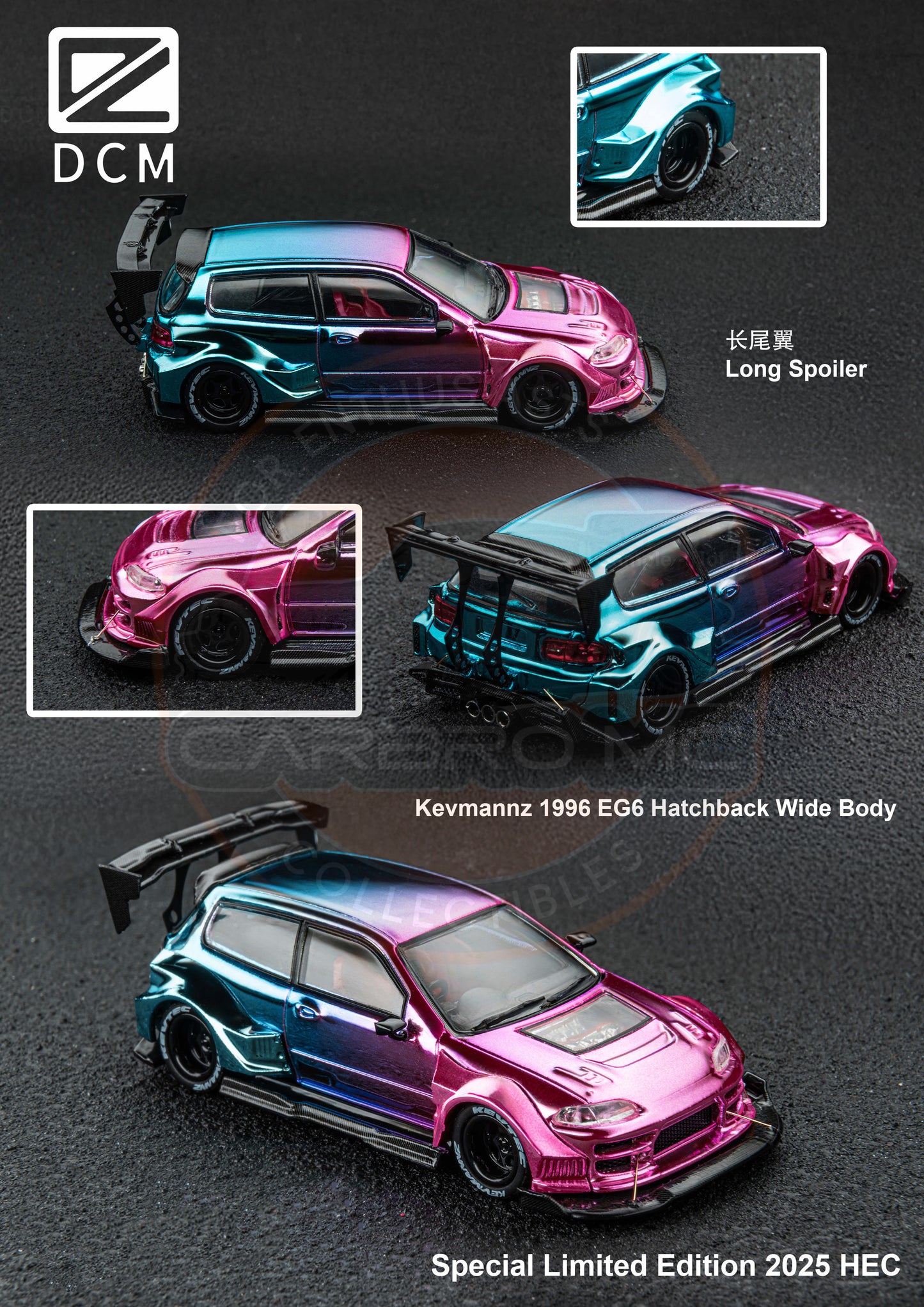 DCM 1:64 Kevmannz 1996 EG6 Hatchback Wide Body [2 Versions] [Event Edition]