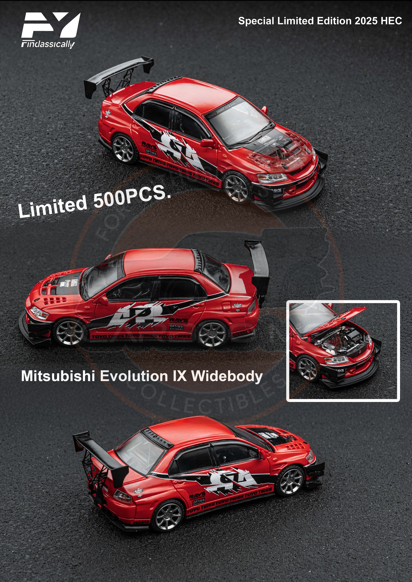 Findclassically 1:64 Mitsubishi Evolution IX Widebody [Event Edition]