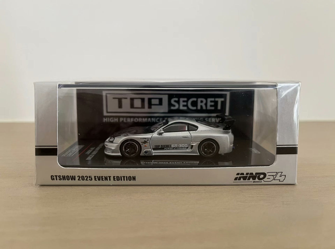 Inno64 1:64 Toyota Supra (A80) GT300 "Top Secret" Silver GT SHOW 2025 [Event Edition]