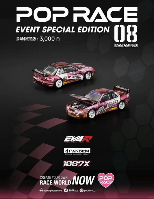 Pop Race 1:64 EVA RT PRODUCTION MODEL CUSTOM TYPE-08 POP RACE X 1087X PANDEM S13 HEC 2025 [Event Edition] (Coming Soon)