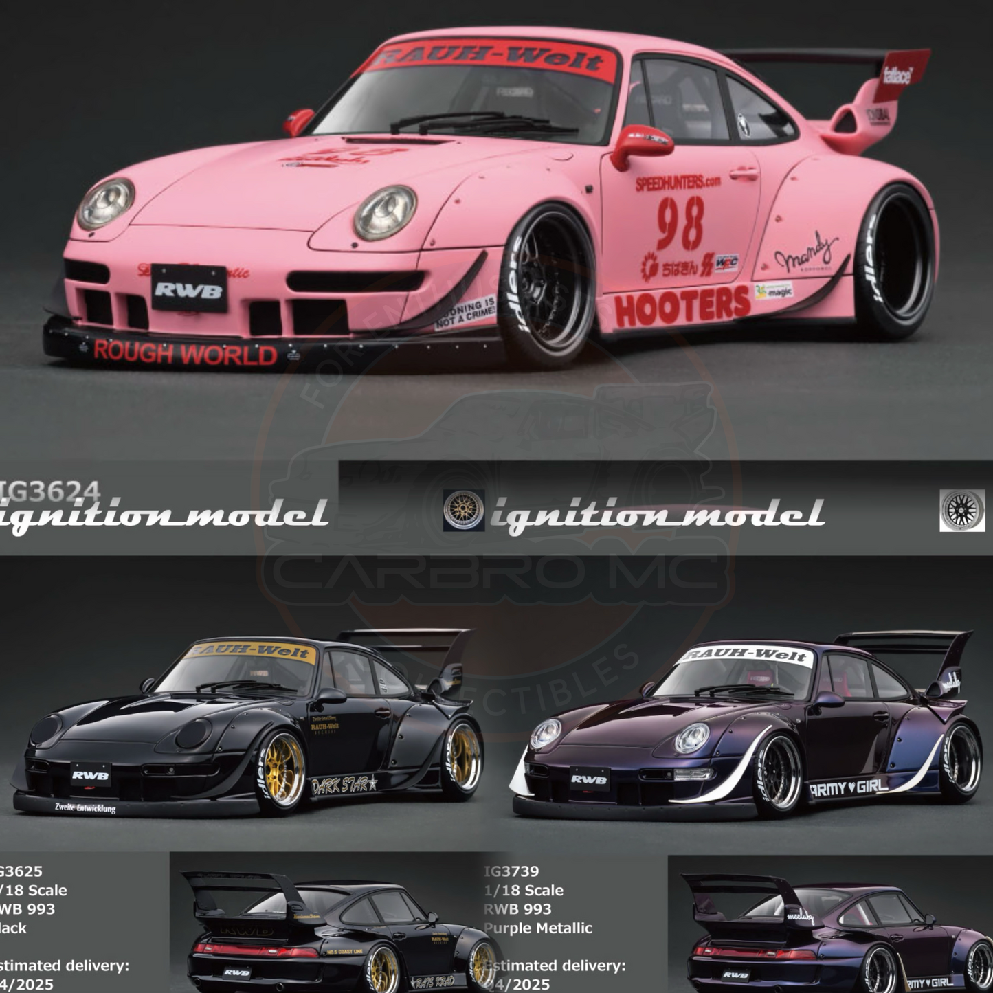 Ignition Model 1:18 RWB 993 IG3624/IG3625/IG3739 [3 Colors]
