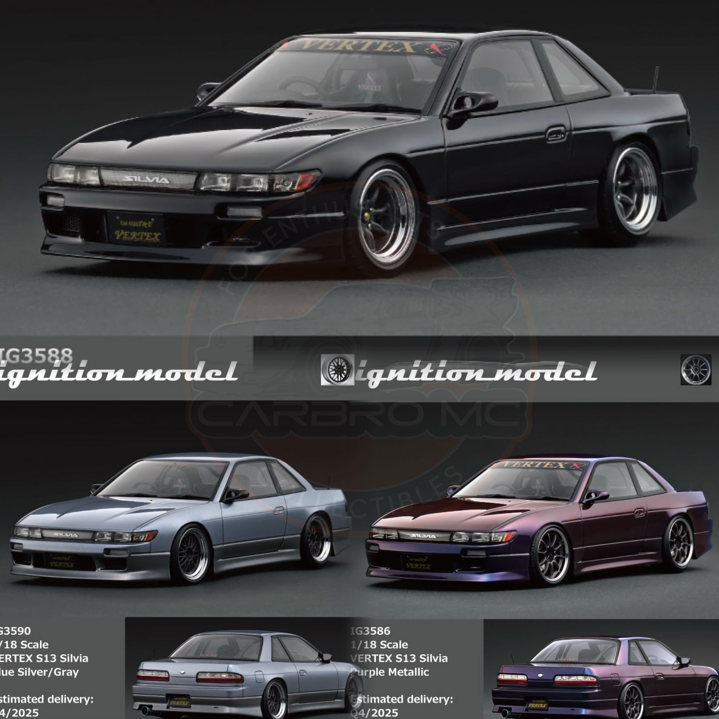 Ignition Model 1:18 VERTEX S13 Silvia IG3586/IG3588/IG3590 [3 Colors]