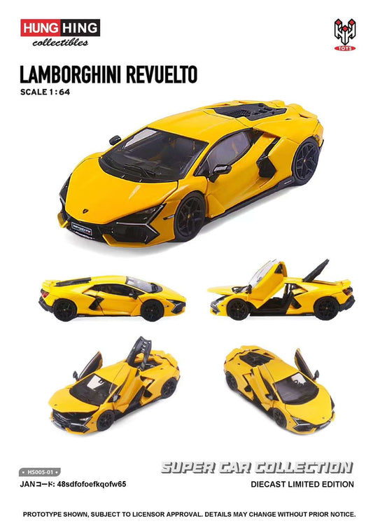 Hung Hing 1:64 Lamborghini Revuelto Yellow