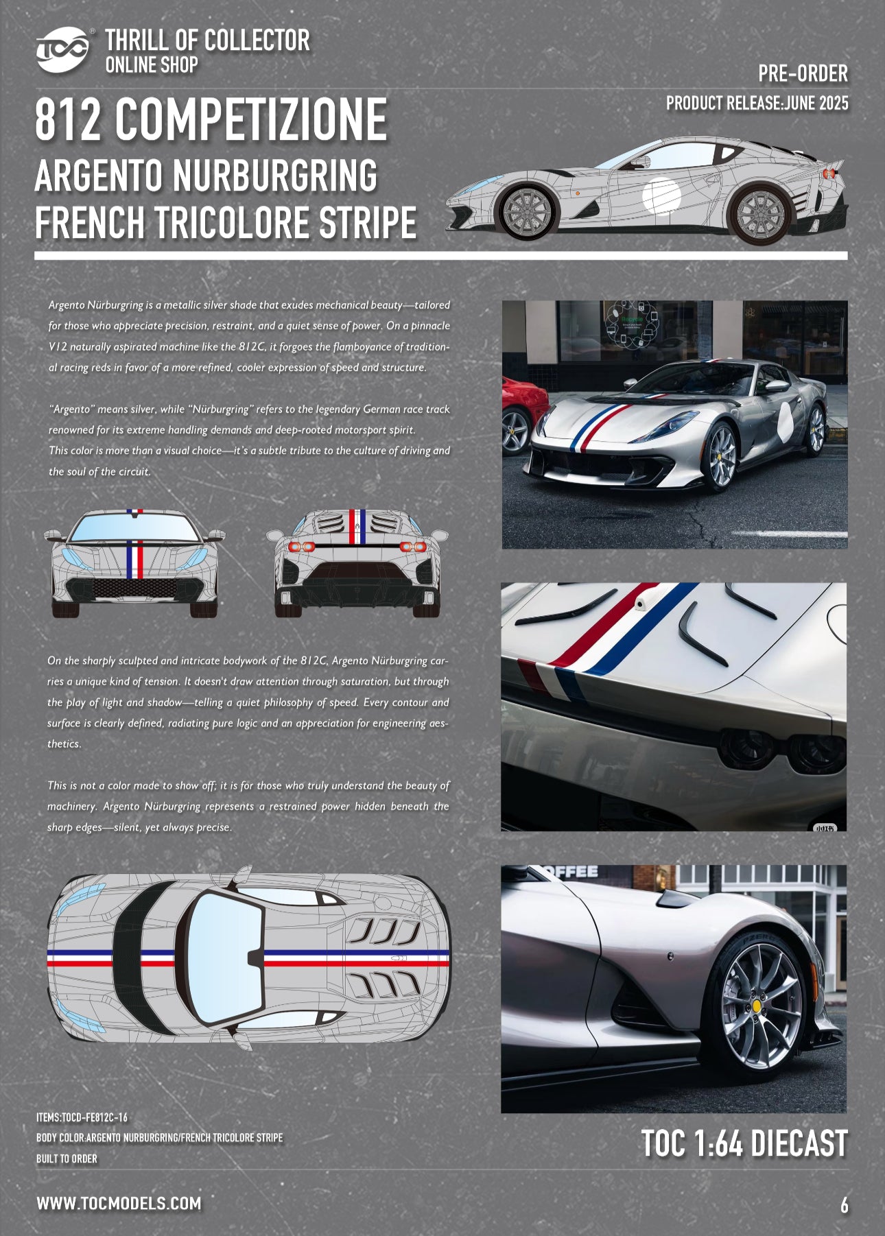 (Preorder) Fuelme x TOC 1:64 Ferrari 812 Competizione [11 Colors]