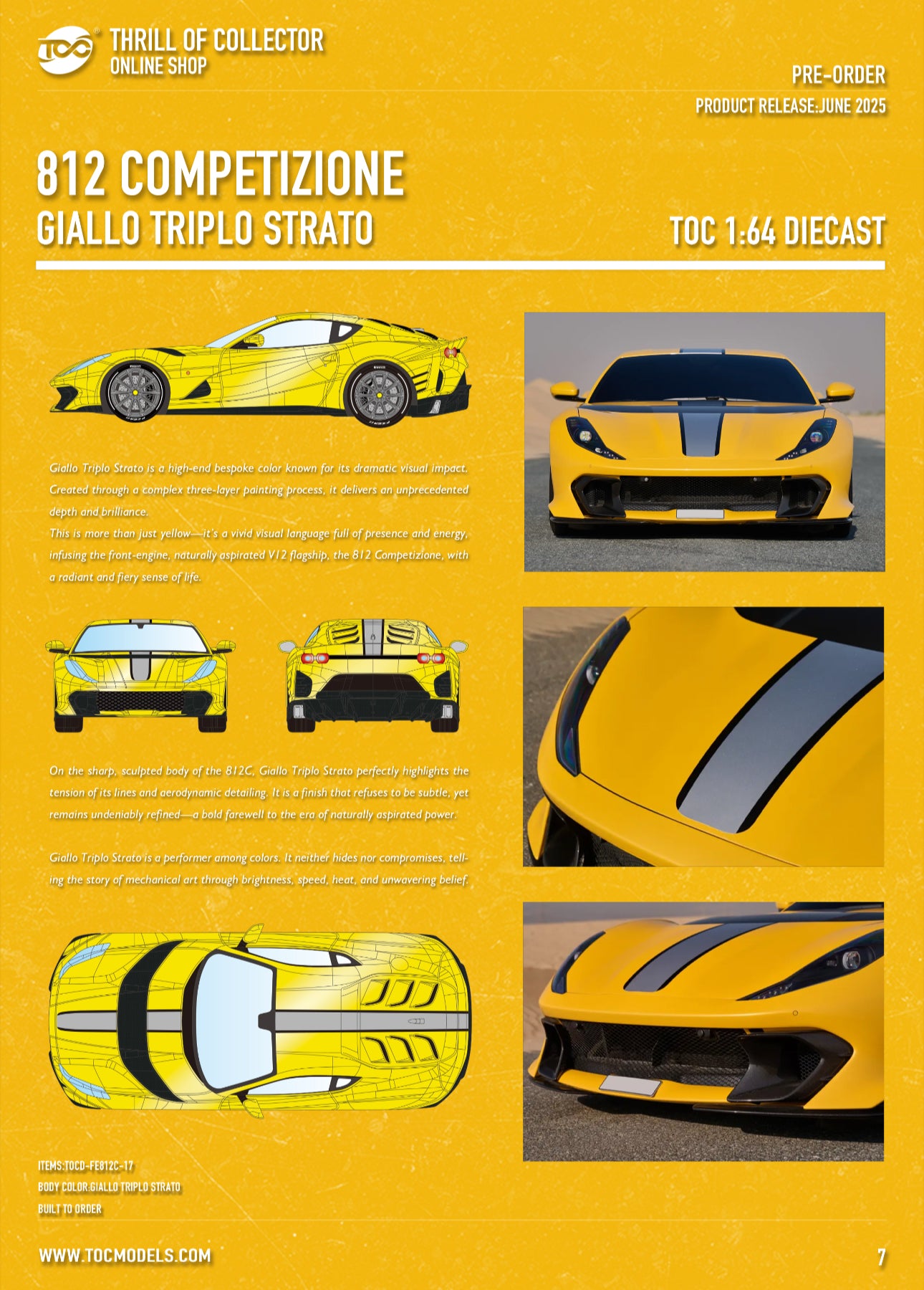 (Preorder) Fuelme x TOC 1:64 Ferrari 812 Competizione [11 Colors]