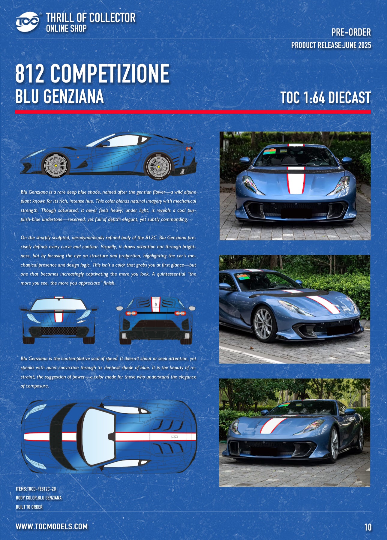 (Preorder) Fuelme x TOC 1:64 Ferrari 812 Competizione [11 Colors]