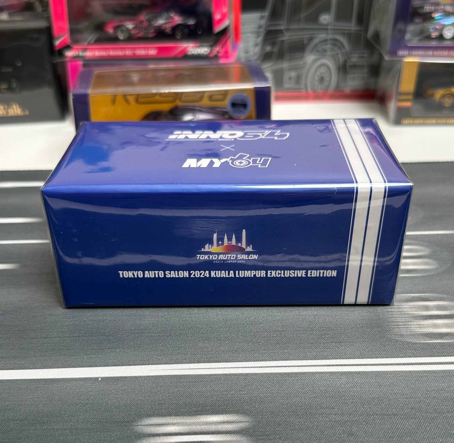 Inno64 1:64 Nissan Skyline GT-R (R34) V-SPEC Tokyo Auto Salon 2024 KUALA LUMPUR Exclusive IN64-R34VS-TASKL24 [Event Edition]