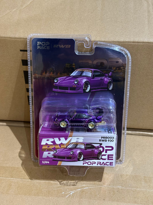 Pop Race 1:64 RWB 930 Purple Chrome - Vancouver 2026 Edition PRB003